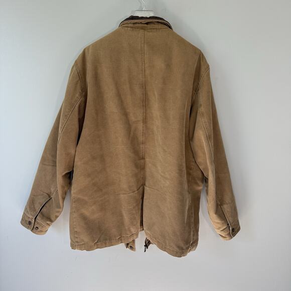 Levis Canvas Field Jacket Mens M Brown Aztec Blanket Lining Chore Military - Picture 4 of 6